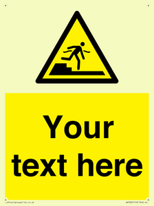 Custom warning Submerged step or steps